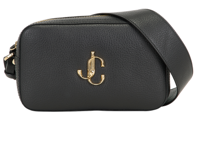 Varenne Camera Bag, &pound;295, Handbags, Black, Leather, Front view